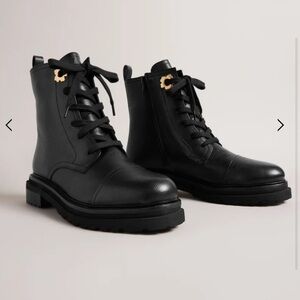 🆕 NWT Ted Baker Women’s Darcyo Leather Biker Boots Size 11 (EUR 41)